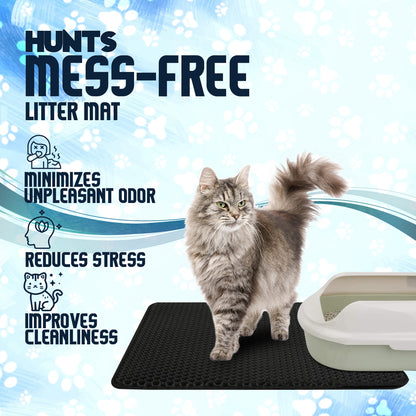 Mess-free litter mat